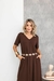 Vestido Longo Com Fendas Laterais Outono Inverno