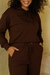 Conjunto Feminino Moletinho Calça Pantalona Wide Leg Blusa Com Capuz Outono Inverno