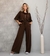 Imagem do Conjunto Feminino Calça Wide Leg e Blusa Golão Moletinho
