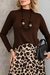 Saia Longa Animal Print Onça em Viscolycra Outono Inverno