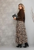 Saia Longa Animal Print Onça em Viscolycra - Donna Miranda Concept | Roupas Femininas