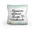 ALMOFADA BRANCA PERSONALIZADA - AMANHECER COM DEUS - ESPERANÇA - Blum Personalizados