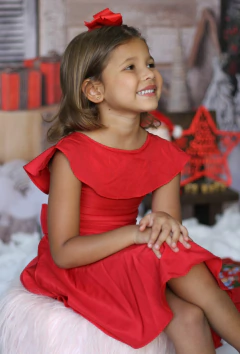 Vestido Amora Vermelho com Laço