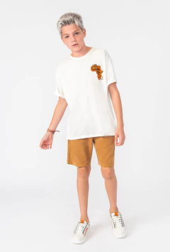 Bermuda Ricoo Sarja Caramelo - comprar online