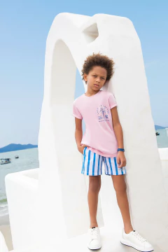 Conjunto Ricoo Estonado e Bermuda Listras