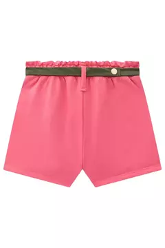 Imagem do Conjunto Infanti Blusa Listrada e Short Saia Rosa