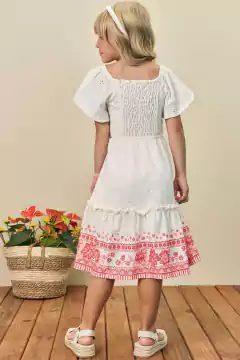 Vestido Infanti em Malha Laise Branco - Amora