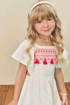 Vestido Infanti em Malha Laise Branco - comprar online