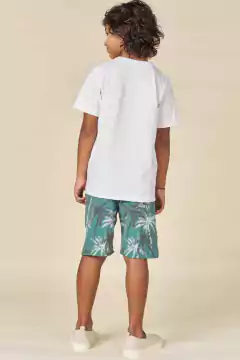 Conjunto John Fox Camiseta Meia Malha e Bermuda em Tecido Alfaiataria - comprar online