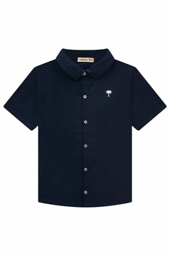 Camisa John Fox Linho Deluxe Azul na internet