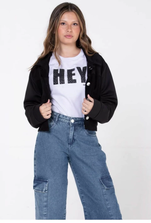 Camiseta Vallen com Aplique Branco - comprar online