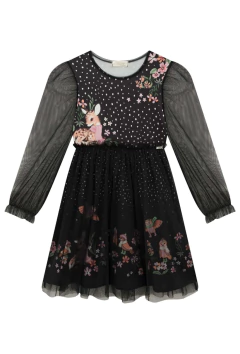 Vestido Infanti em Malha Power e Tule na internet