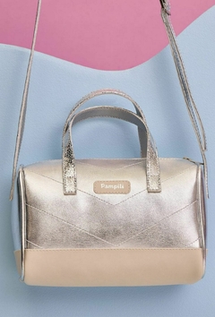 Bolsa Pampili Alça Craquelada Dourada - comprar online