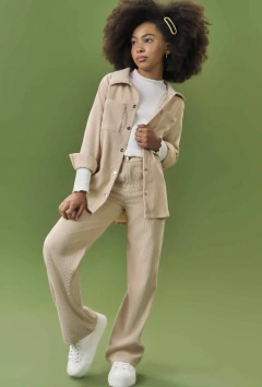 Calça Lilimoon Reta em Cotelê Caqui - comprar online