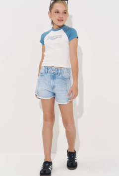 Shorts Vic&Vicky Cintura Alta em Jeans Arkansas