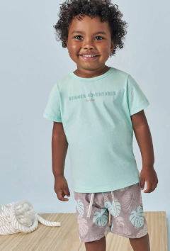 Conjunto Lucboo de Camiseta em Meia Malha e Bermuda em Nylon - comprar online