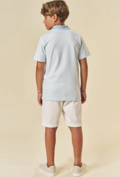 Conjunto John Fox de Camisa Polo em Piquet e Bermuda em Sarja Onix na internet