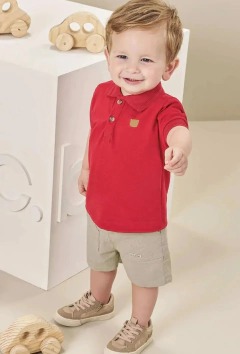 Conjunto Lucboo de Camisa Polo em Meia Malha e Bermuda em Sarja Caribe - comprar online