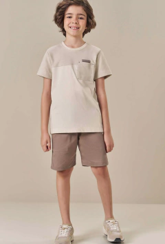 Conjunto Lucboo de Camiseta em Meia Malha e Bermuda em Sarja Stretch na internet