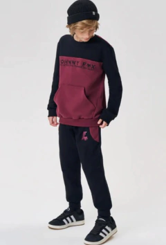 Conjunto Johnny Fox de Blusão e Calça Jogger em Moletom com Pelúcia