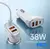 Carregador Veicular Carro Turbo 38w 3 Usb Tipo C Pd Kaidi na internet