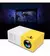 Projetor Led Portatil 1080p Cinema Filme Futebol Hdmi Tv Pc Cor BRANCO E AMARELO - loja online