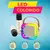 Caixinha De Som Karaokê Bluetooth 2 Microfones Sem Fio Led