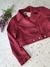 Casaco cropped alfaiataria em suede - comprar online