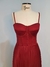 Vestido de festa corset plissado longo