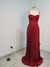Vestido de festa corset plissado longo