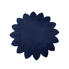LUGAR AMERICANO REDONDO AZUL MARINHO com bordado em folha - comprar online