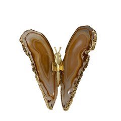 BORBOLETA PEDRA ÁGATA MARROM - loja online