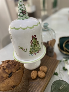 PORTA PANETONE ÁRVORE PINTADO A MÃO - comprar online