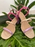 SANDÁLIA COLORIDA TIRAS LILÁS,CREME,PITAYA/SALTO BLOCO BAIXO - comprar online