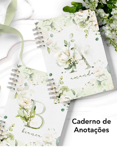 Caderno de Anotações Alfabeto rosas brancas - comprar online