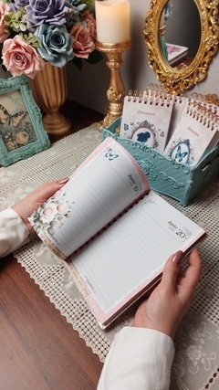 Imagem do Agenda VINTAGE Tons de Rosa 2025 1 Dia por Página capa