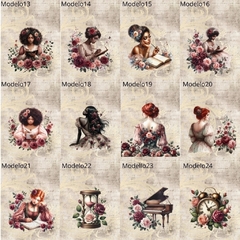 Imagem do Diário de anotações vintage 2, com diversas capas - 200 pág ou 100 folhas