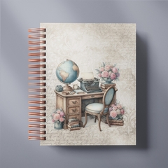 Agenda VINTAGE Tons de Rosa 2025 1 Dia por Página capa - loja online