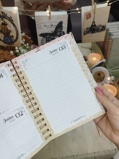 Imagem do Agenda VINTAGE 2025 - 1 Dia por Página capa borboletas