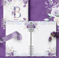 Caderno de Anotações coleção Violeta, Versículo Diários - 200 pág