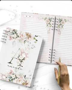 Caderno de Anotações Alfabeto rosas