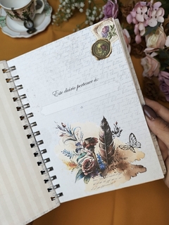 Diário de anotações capa mulher vintage - comprar online