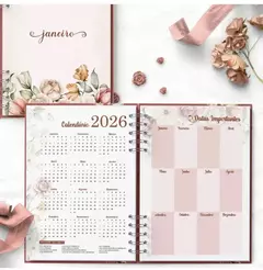 Kit Romântico: Agenda Datada 2026 + Caderno de Anotacoes na internet