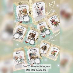 Kit Vintage permanente 2025 Agenda + Diario - belajupersonalizados