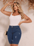 Shorts Bermuda Jeans Feminino Destroyed Com Elastano na internet