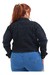Jaqueta Jeans Feminina Plus Size Barra Desfiada