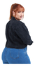 Imagem do Jaqueta Jeans Feminina Plus Size Barra Desfiada