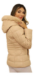Jaqueta Puffer Em Couro Eco Com Capuz Pelinho Removivel - Supermulti