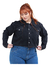 Jaqueta Jeans Feminina Plus Size Barra Desfiada - comprar online