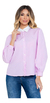 Camisa Social Feminina Listrada Com Gola Alta Básica Premium - loja online
